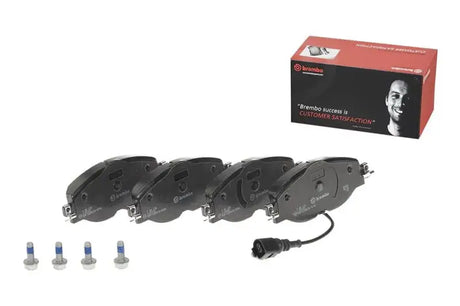 Brake Pad FMSI Number D1760-8989; Low-Metallic; Set Of 4; With Brake Caliper Screws - RV and Auto Parts