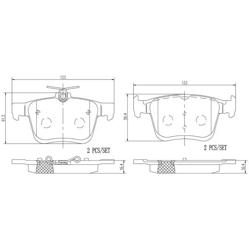 Brake Pad FMSI Number D1761-8990; Ceramic; Set Of 4 - RV and Auto Parts