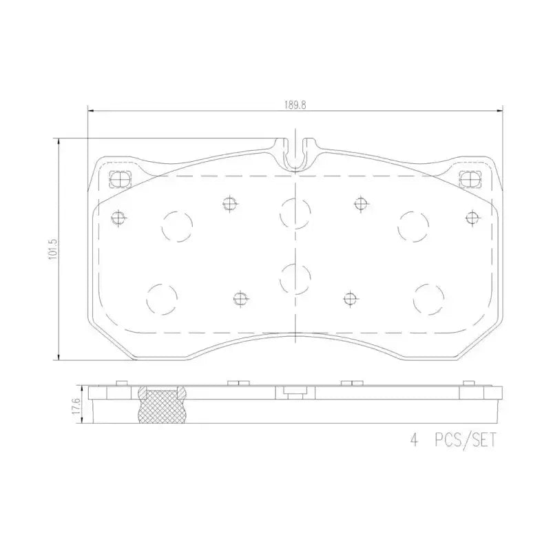 Brake Pad FMSI Number D1781-9010; Ceramic; Set Of 4; With Hardware - RV and Auto Parts