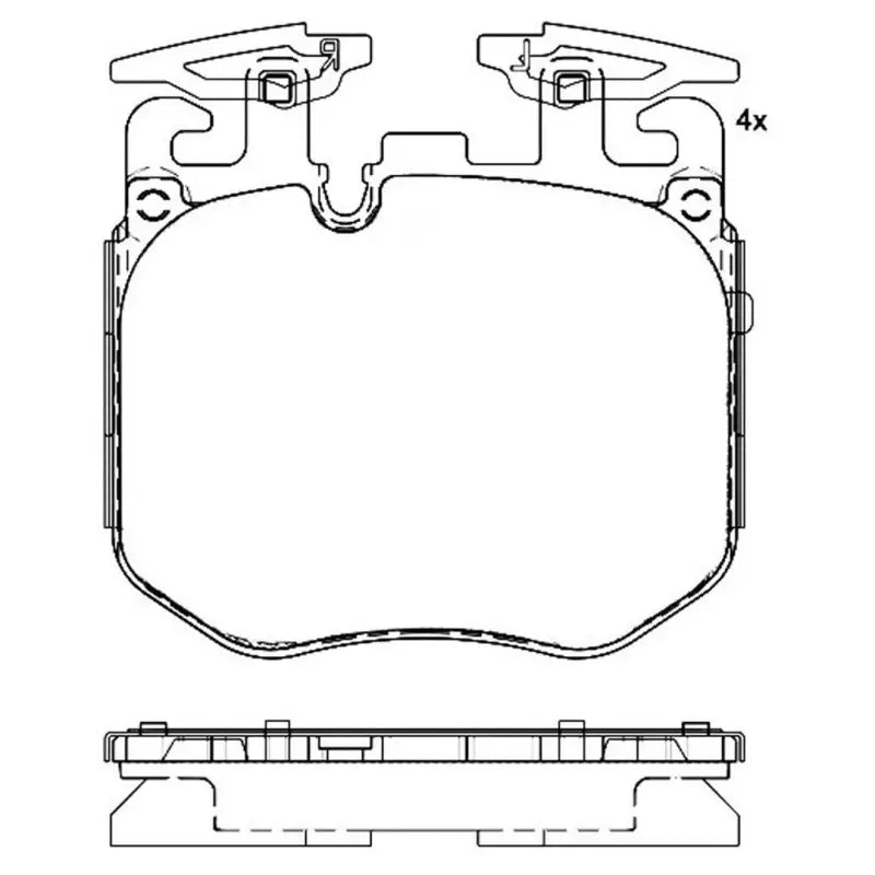 Brake Pad FMSI Number D1868-9098; Low-Metallic; Set Of 4 - Truck & Automotive