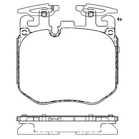 Brake Pad FMSI Number D1868-9098; Low-Metallic; Set Of 4 - Truck & Automotive