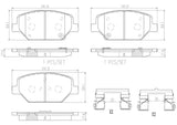 Brake Pad FMSI Number D1886-9114; Ceramic; Set Of 4; With Hardware - RV and Auto Parts