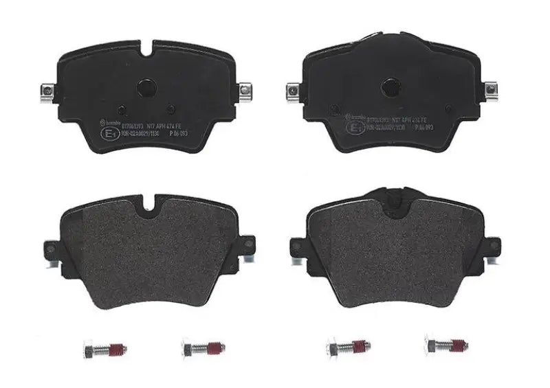 Brake Pad FMSI Number D1892-9120; Low-Metallic; Set Of 4; With Caliper Screws - Truck & Automotive