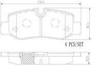 Brake Pad FMSI Number D1893-9121; Ceramic; Set Of 4 - RV and Auto Parts