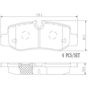 Brake Pad FMSI Number D1893-9121; Ceramic; Set Of 4 - RV and Auto Parts