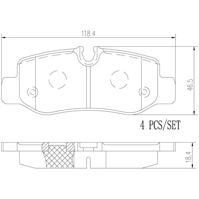 Brake Pad FMSI Number D1893-9121; Ceramic; Set Of 4 - RV and Auto Parts