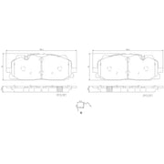 Brake Pad FMSI Number D1894-9122; Ceramic; Set Of 4; With Hardware - RV and Auto Parts