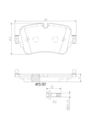 Brake Pad FMSI Number D1895-9123; Ceramic; Set Of 4; With Brake Caliper Screws - RV and Auto Parts