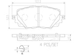 Brake Pad FMSI Number D1903-9130; Ceramic; Set Of 4 - RV and Auto Parts