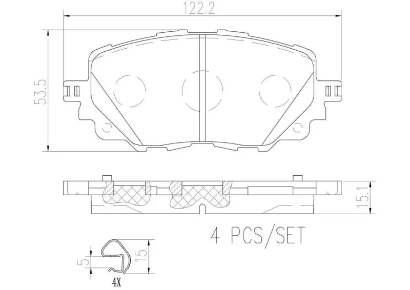 Brake Pad FMSI Number D1903-9130; Ceramic; Set Of 4 - RV and Auto Parts