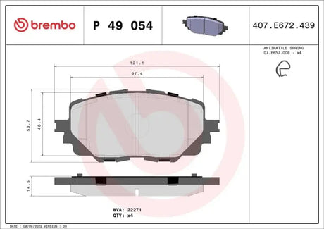 Brake Pad FMSI Number D1903-9130; Low-Metallic; Set Of 4; With Hardware - RV and Auto Parts