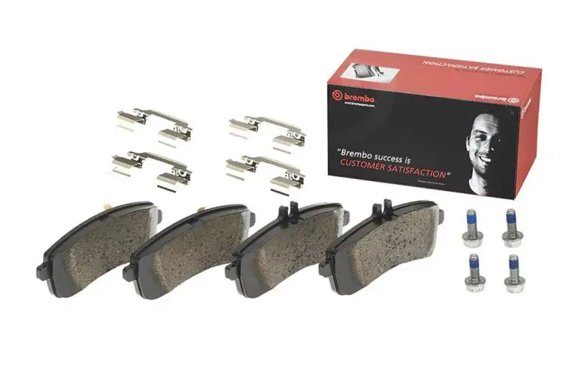 Brake Pad FMSI Number D1907-9136; Low-Metallic; Set Of 4; With Hardware/ Brake Caliper Screws - RV and Auto Parts