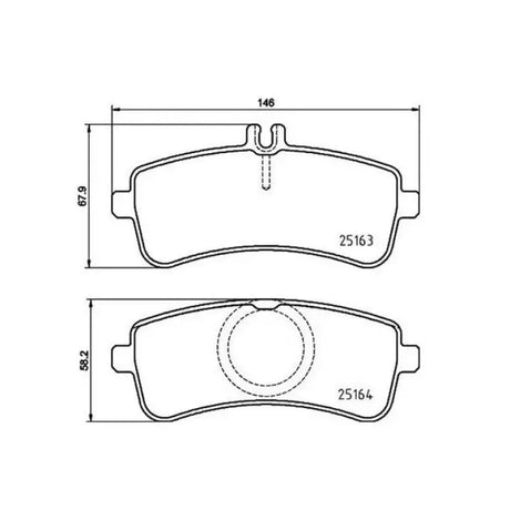 Brake Pad FMSI Number D1907-9136; Low-Metallic; Set Of 4; With Hardware/ Brake Caliper Screws - RV and Auto Parts