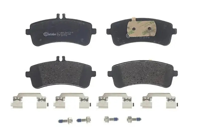 Brake Pad FMSI Number D1907-9136; Low-Metallic; Set Of 4; With Hardware/ Brake Caliper Screws - RV and Auto Parts