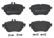 Brake Pad FMSI Number D1936-9161; Low-Metallic; Set Of 4; With Hardware/ Brake Caliper Screws - RV and Auto Parts