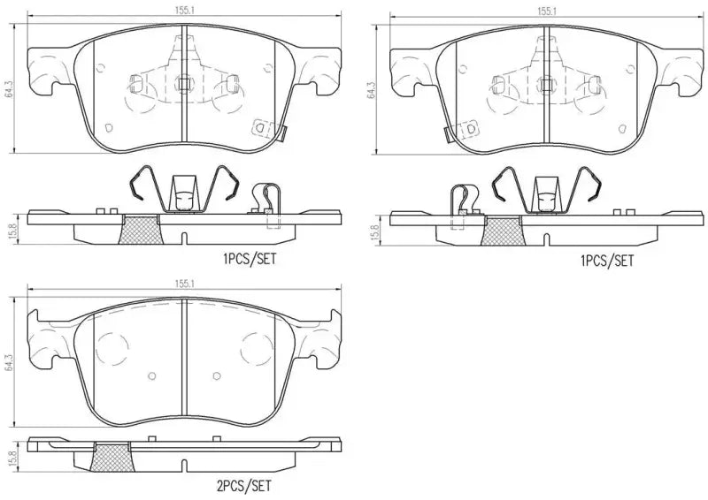 Brake Pad FMSI Number D2115-9349; Ceramic; Set Of 4 - RV and Auto Parts