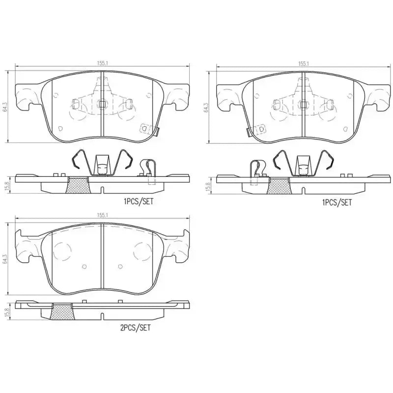 Brake Pad FMSI Number D2115-9349; Ceramic; Set Of 4 - RV and Auto Parts