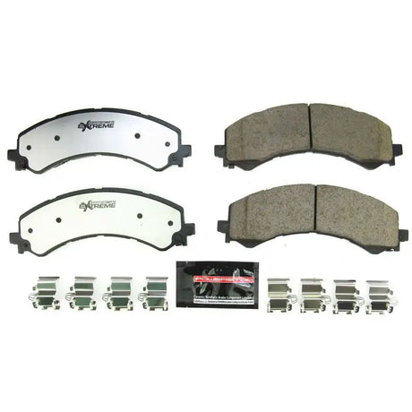 Brake pads set with brake pad FMSI number D2405, carbon-ceramic, stainless hardware