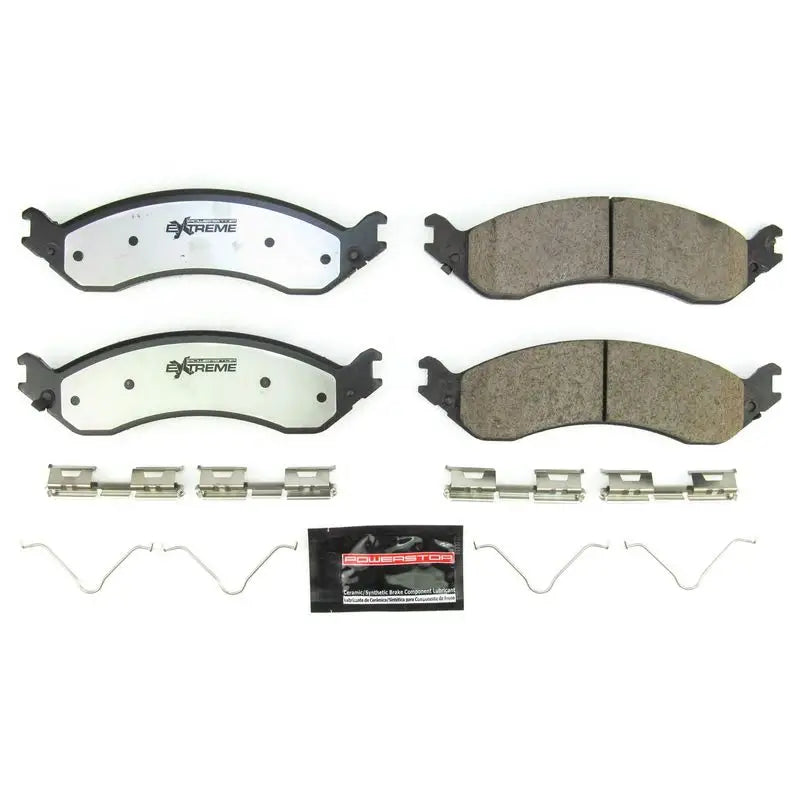 Brake pad FMSI D2406 set with carbon-fiber ceramic brake pads and hardware