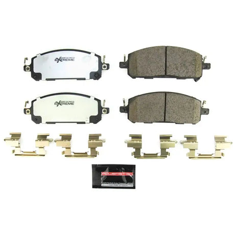 Automotive brake pad set with FMSI number D2413, carbon-fiber ceramic pads