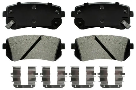 Car brake pads and hardware for OE replacement ceramic brake pad upgrade