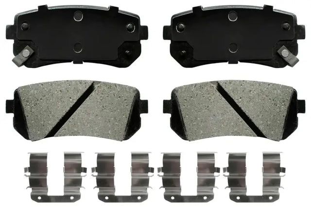 Car brake pads and hardware for OE replacement ceramic brake pad upgrade