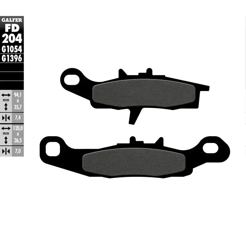 GALFER Brake Pads Semi Metallic Fd204g1054