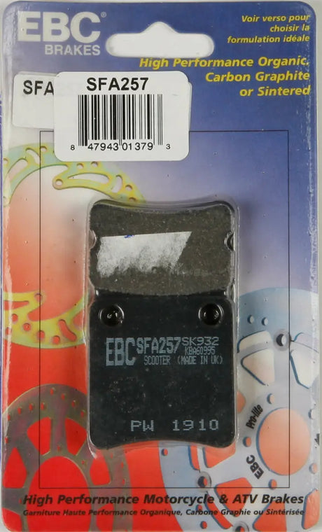 Packaged EBC SFA257 scooter brake pad for Brake Pads Sfa257 Organic product