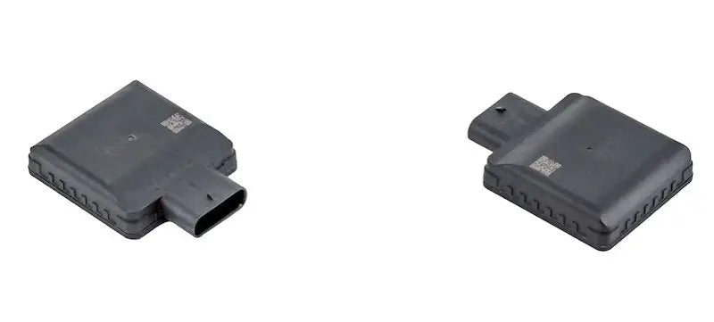 Black plastic OBD2 adapter for BrandMotion RDBS1600 blind spot detection