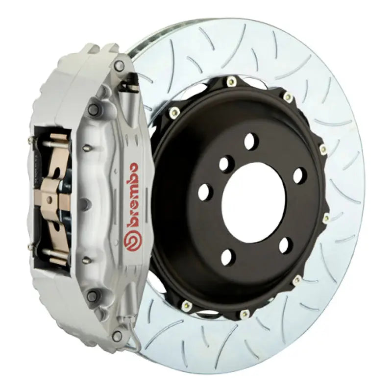 Brembo 01-06 M3 (E46) Front GT BBK 4 Piston Cast 2pc 355x32 2pc Rotor Slotted Type3-Silver - Brakes