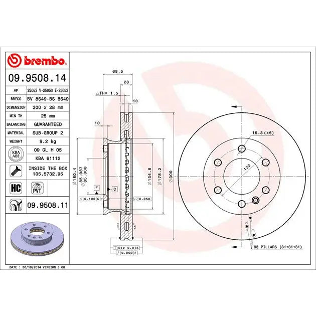 Brembo Brake Rotor Brake Rotor 09950811C02