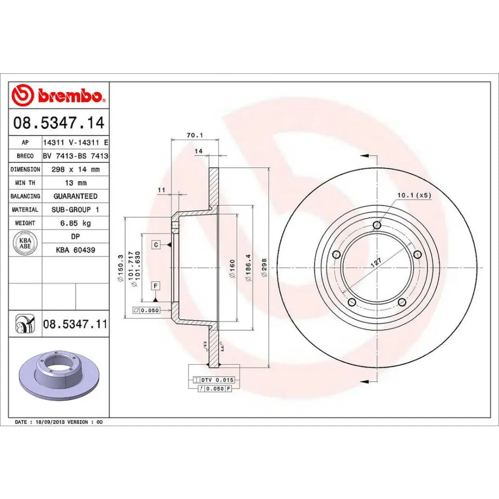 Brembo Components Not Hazardous To Health Brake Rotor 08534711C02 - Disc