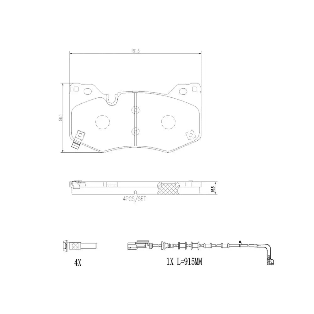 Brembo Ensures Comfort And Brembo Quality Brake Pad P09035N - Discbrakepadset Naoceramic