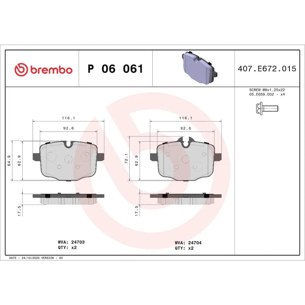 Brembo P06061 Brake Pad