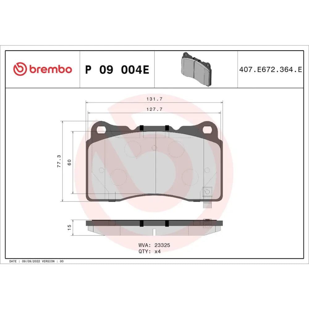 Brembo P09004E Brake Pad