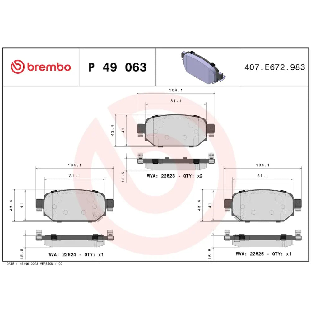 Brembo P49063 Brake Pad