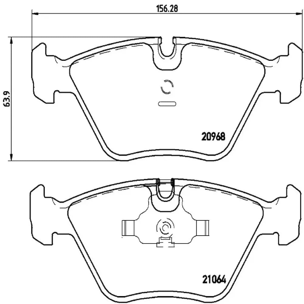 Brembo Premium Low-Met OE Equivalent Pad Brake Pad P06012 - Disc Set