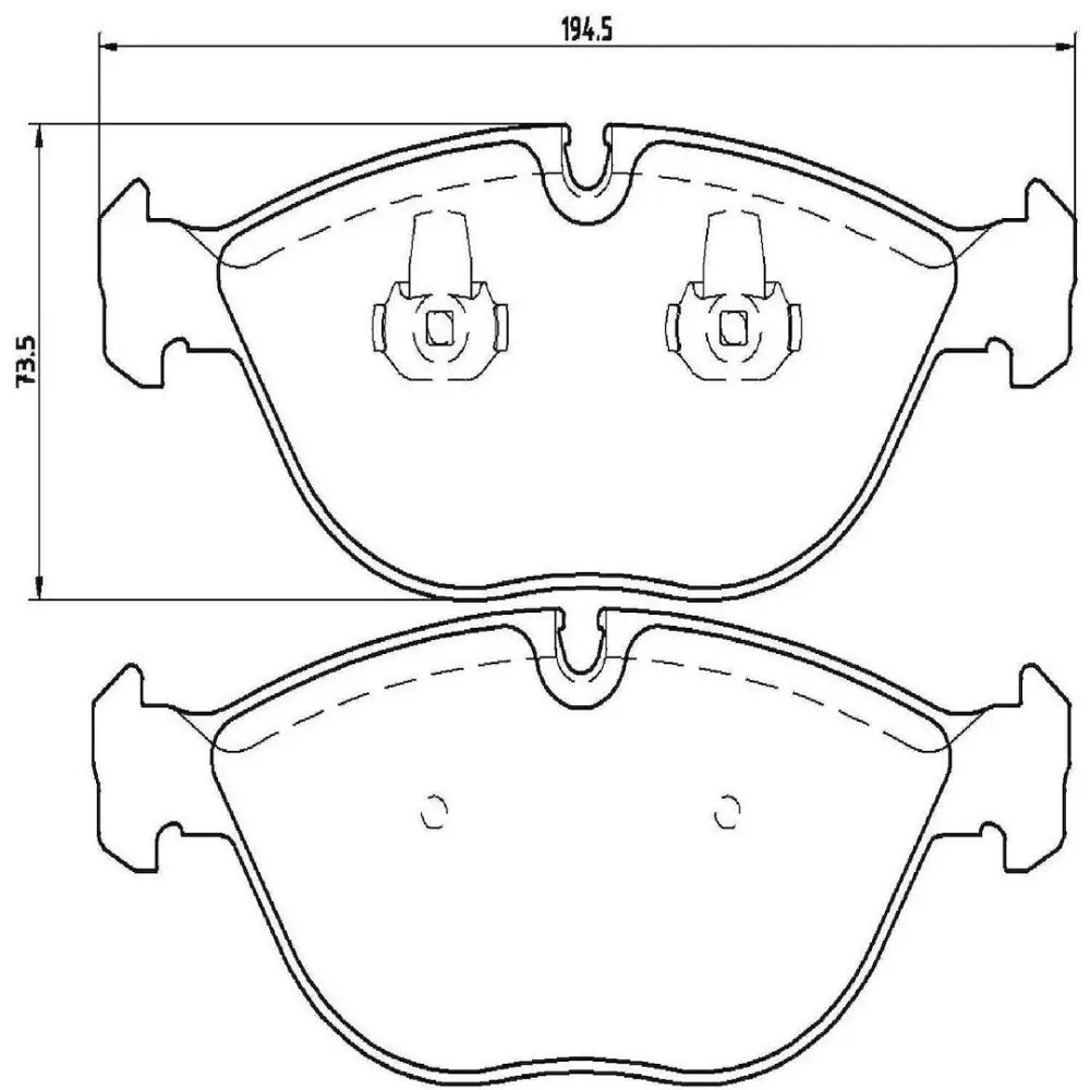 Brembo Premium Low-Met OE Equivalent Pad Brake Pad P06019 - Disc Set