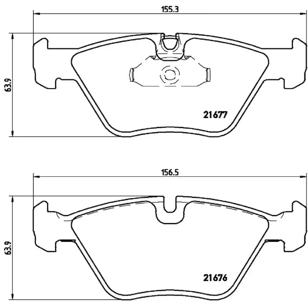 Brembo Premium Low-Met OE Equivalent Pad Brake Pad P06022 - Disc Set
