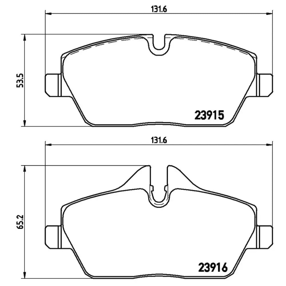 Brembo Premium Low-Met OE Equivalent Pad Brake Pad P06034X