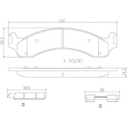 Brembo Premium Low-Met OE Equivalent Pad Brake Pad P18006N - Disc Set