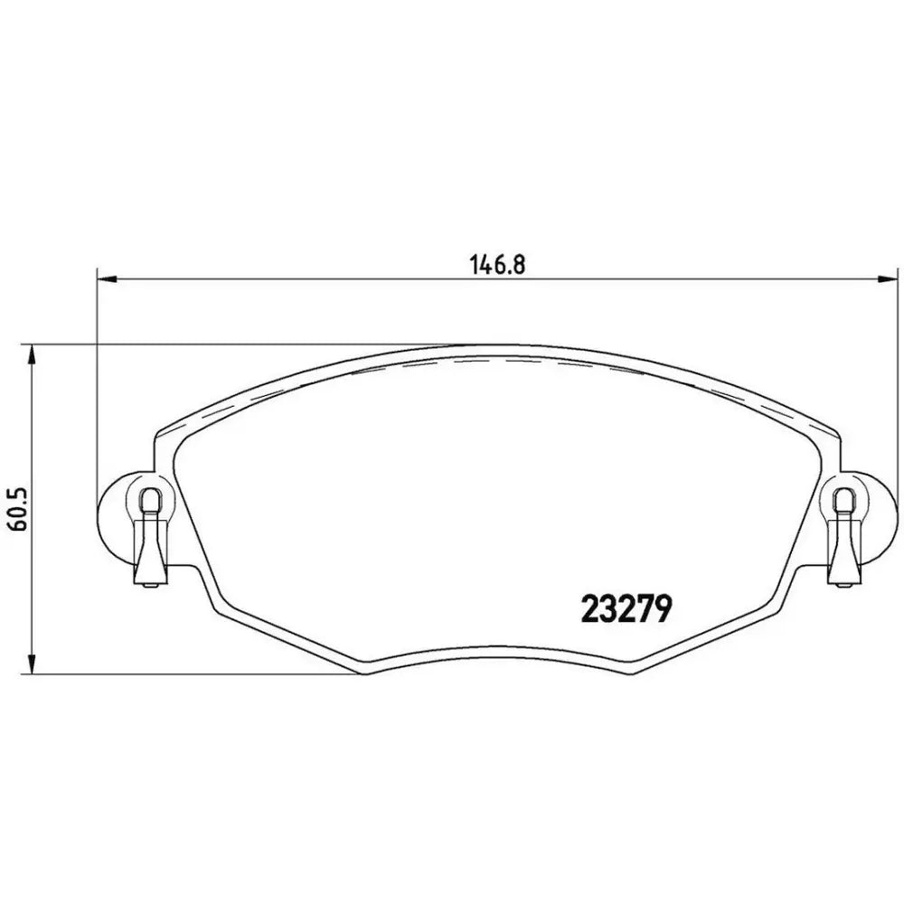 Brembo Premium Low-Met OE Equivalent Pad Brake Pad P24060 - Disc Set