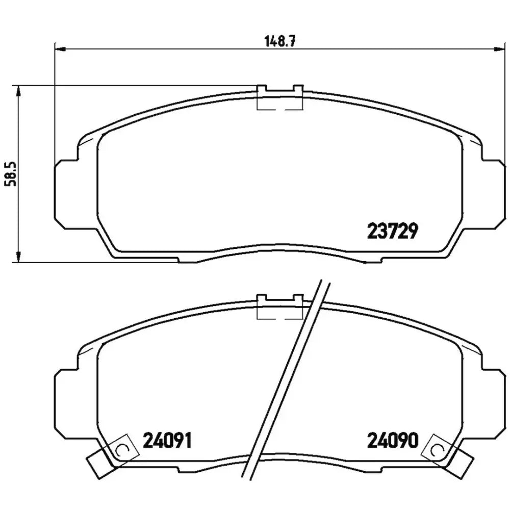 Brembo Premium Low-Met OE Equivalent Pad Brake Pad P28034X