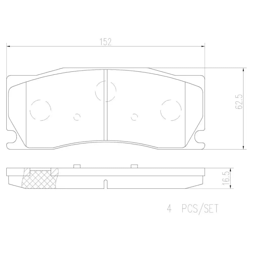 Brembo Premium Low-Met OE Equivalent Pad Brake Pad P36023N - Disc Set