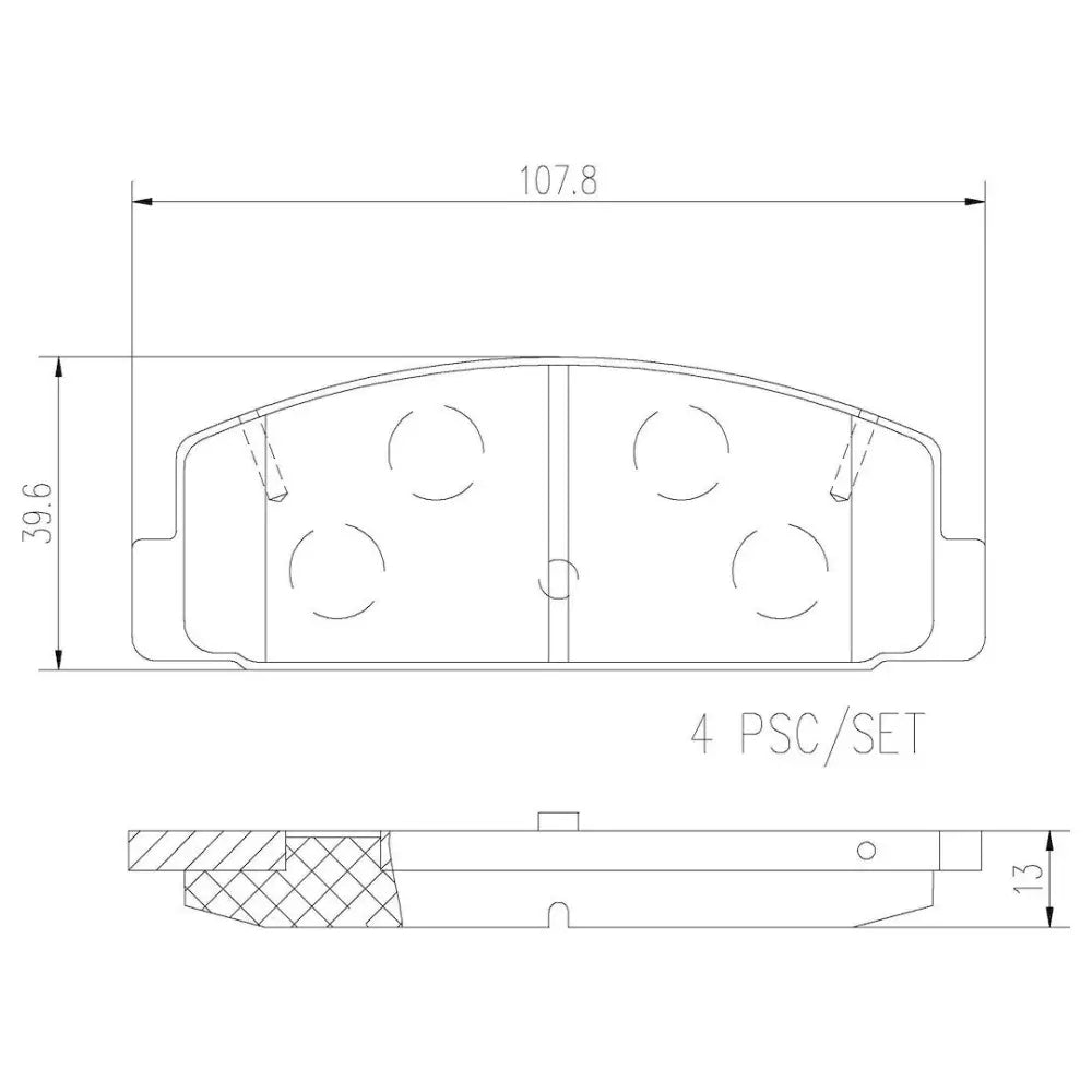 Brembo Premium Low-Met OE Equivalent Pad Brake Pad P49036N - Disc Set
