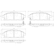 Brembo Premium Low-Met OE Equivalent Pad Brake Pad P56110N - Disc Set