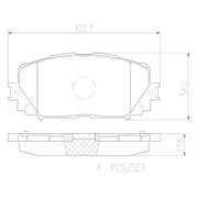 Brembo Premium Low-Met OE Equivalent Pad Brake Pad P83101N - Disc Set