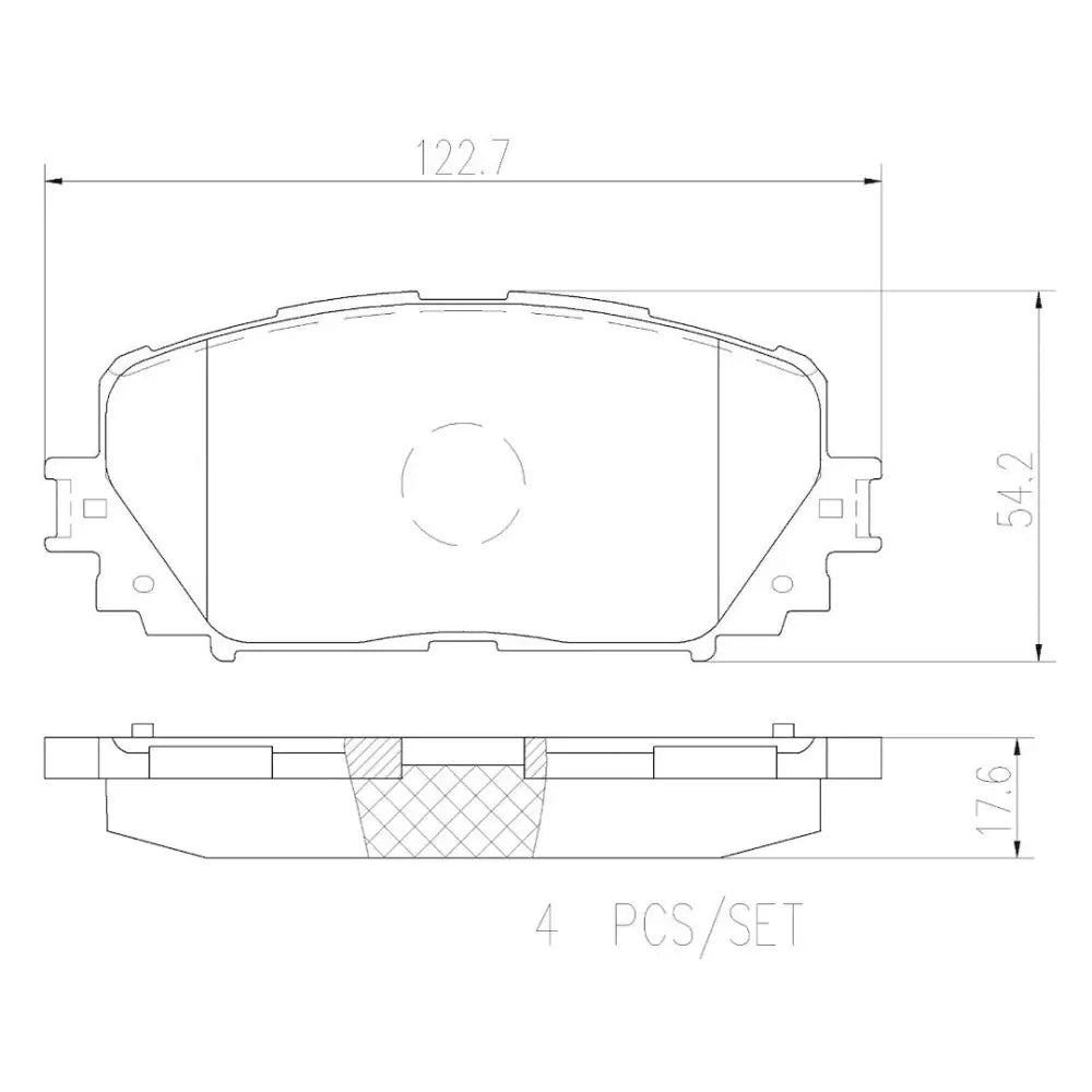 Brembo Premium Low-Met OE Equivalent Pad Brake Pad P83101N - Disc Set
