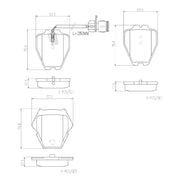 Brembo Premium Low-Met OE Equivalent Pad Brake Pad P85054N - Disc Set