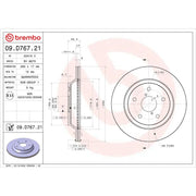 Brembo Rust-Resistant Coating Brake Rotor 09D76721C02 - Disc